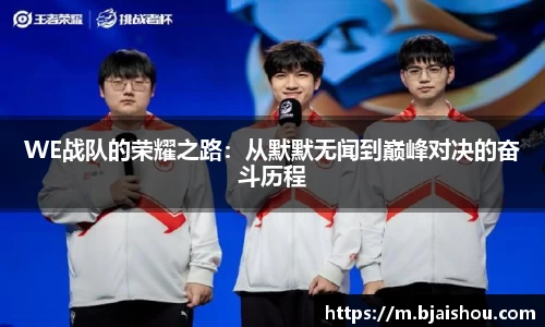 WE战队的荣耀之路：从默默无闻到巅峰对决的奋斗历程